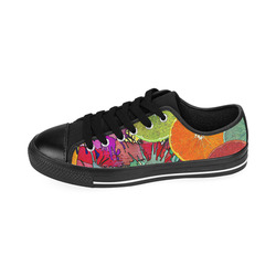 Pop Art Pattern Mix ORANGES SPLASHES multicolored Men's Classic Canvas Shoes/Large Size (Model 018)