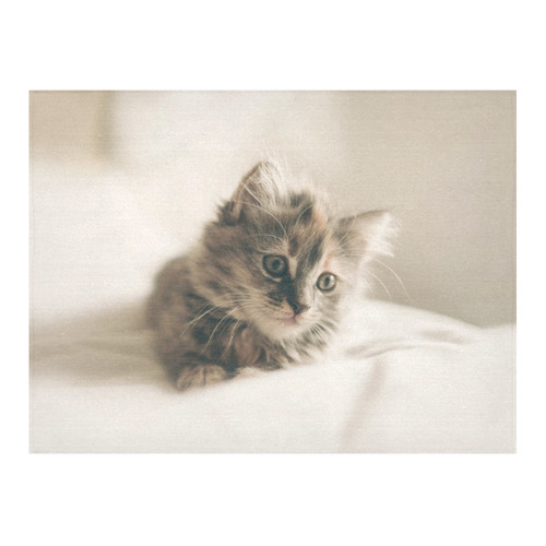 Lovely Sweet Little Cat Kitten Kitty Pet Cotton Linen Tablecloth 52"x 70"