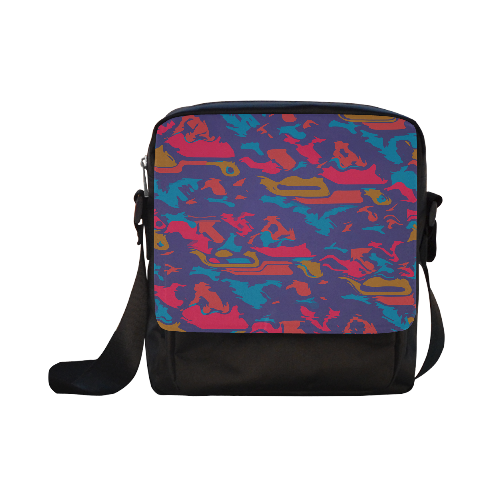 Chaos in retro colors Crossbody Nylon Bags (Model 1633)