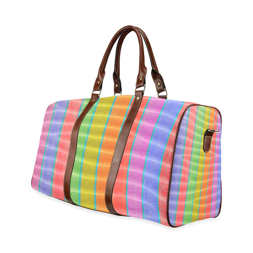sandy stripes Waterproof Travel Bag/Large (Model 1639)