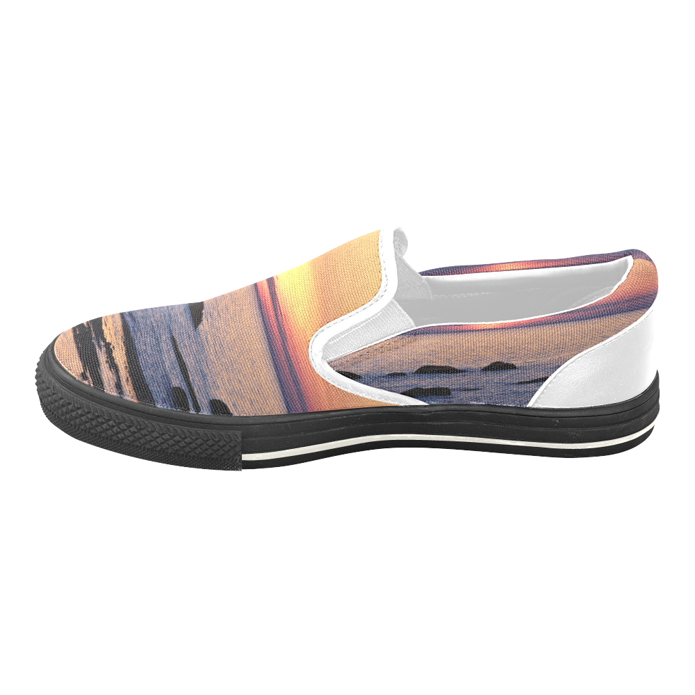 Summer's Glow Women's Unusual Slip-on Canvas Shoes (Model 019)