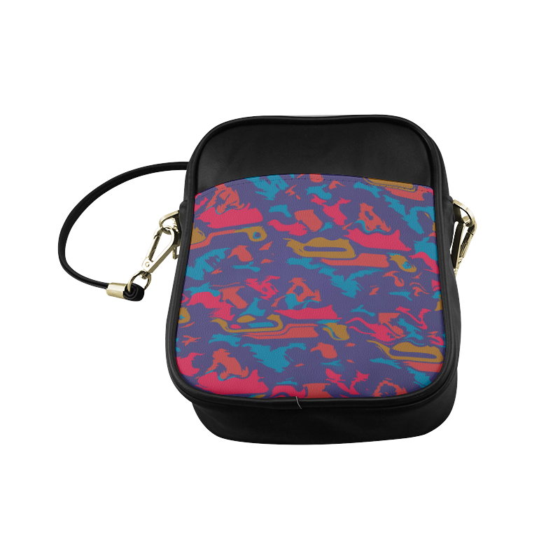 Chaos in retro colors Sling Bag (Model 1627)