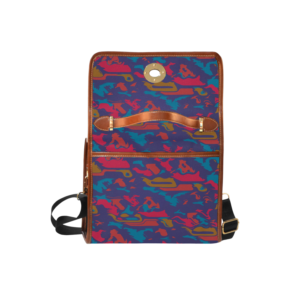 Chaos in retro colors Waterproof Canvas Bag/All Over Print (Model 1641)
