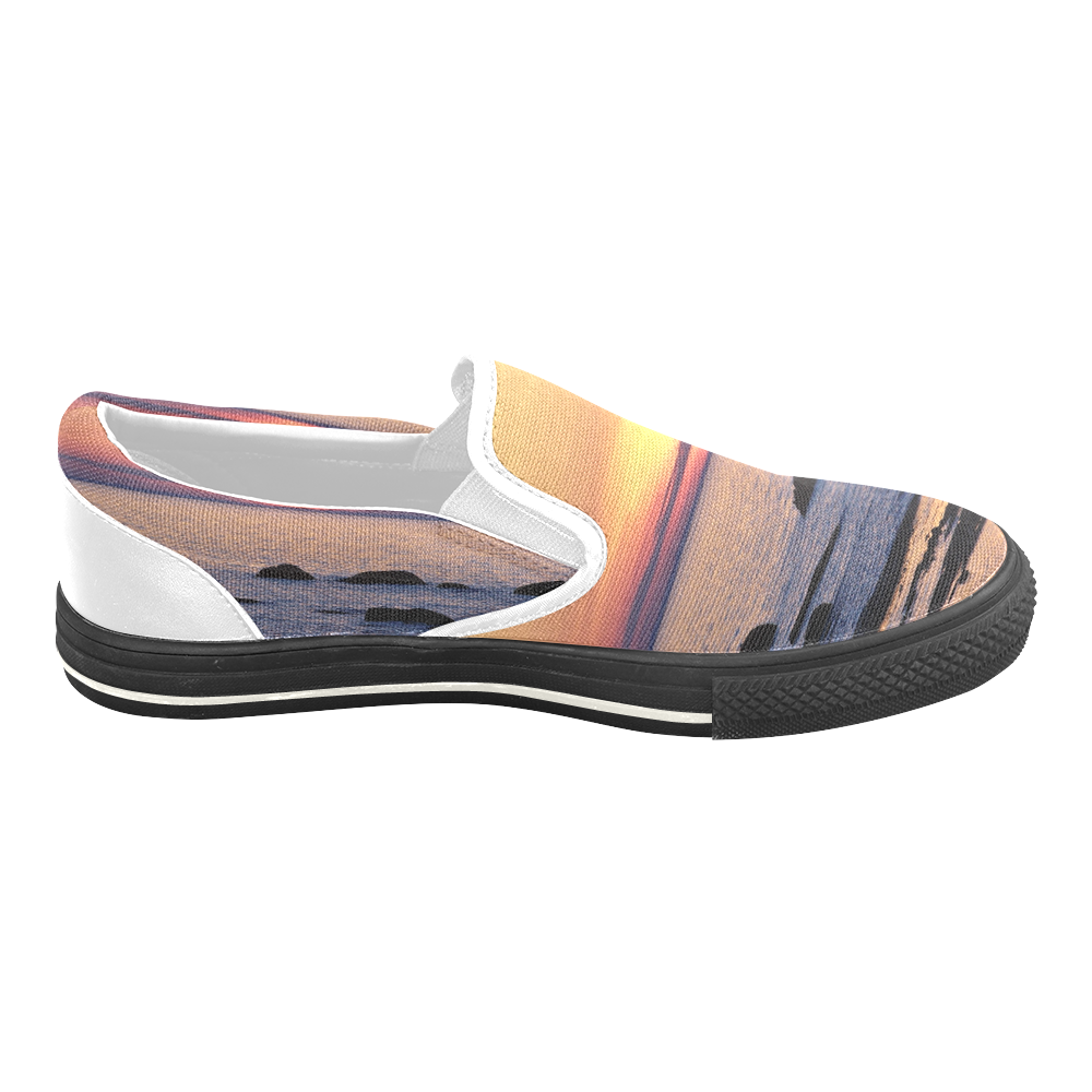 Summer's Glow Women's Unusual Slip-on Canvas Shoes (Model 019)