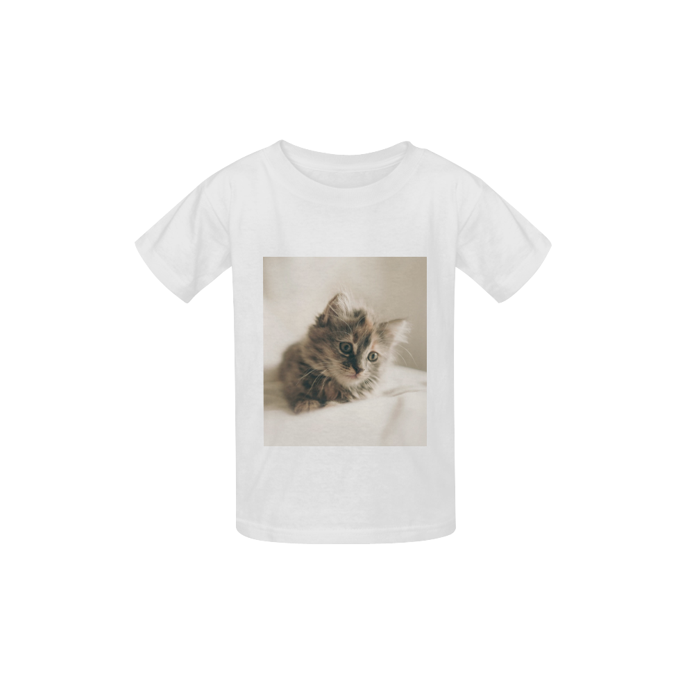 Lovely Sweet Little Cat Kitten Kitty Pet Kid's  Classic T-shirt (Model T22)