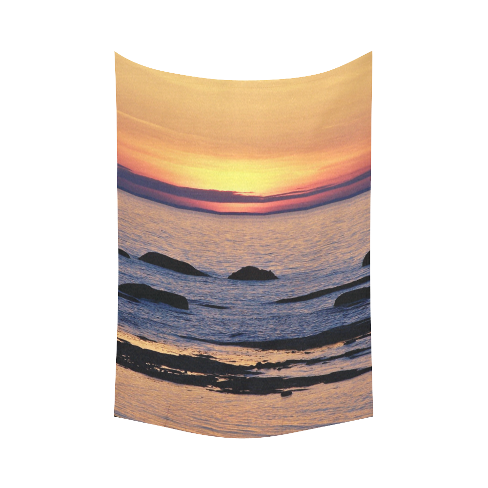 Summer's Glow Cotton Linen Wall Tapestry 60"x 90"