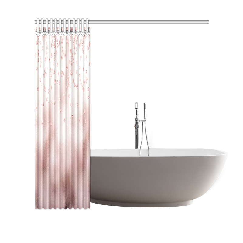 Pink luxury feminine sparkling glitter Shower Curtain 69"x70"