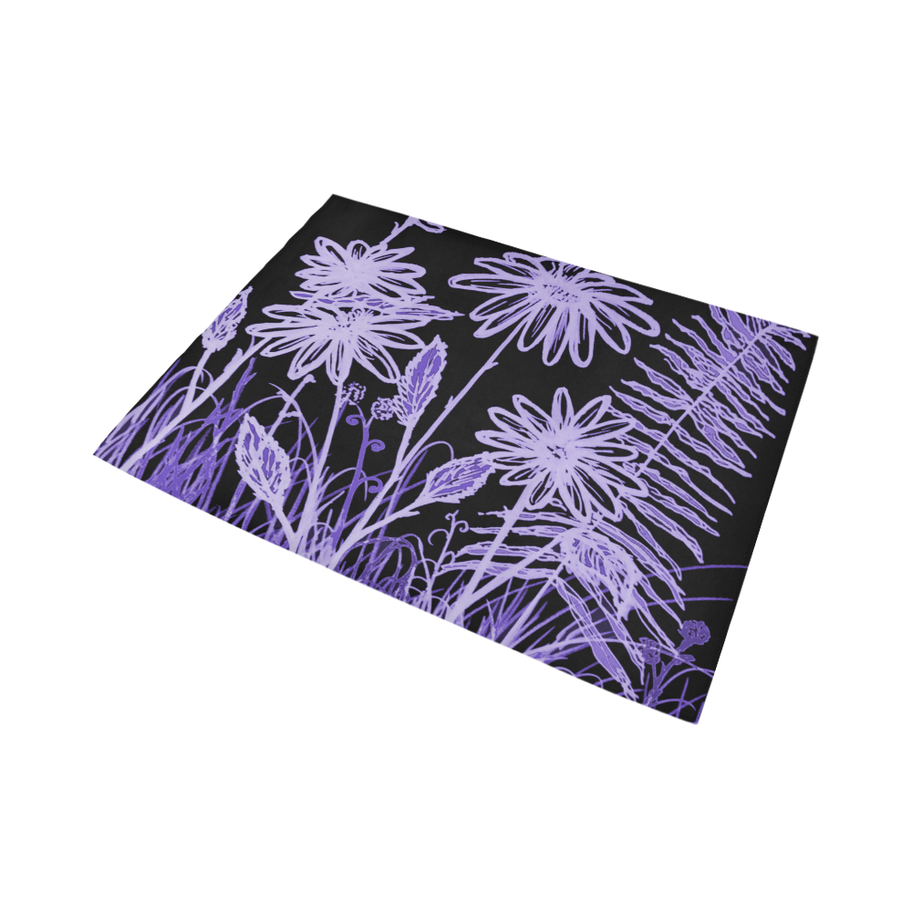 Midnight Daisy Area Rug7'x5'