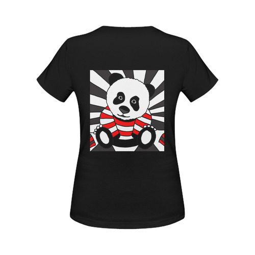 Cute Panda Bear Art Women's Classic T-Shirt (Model T17）