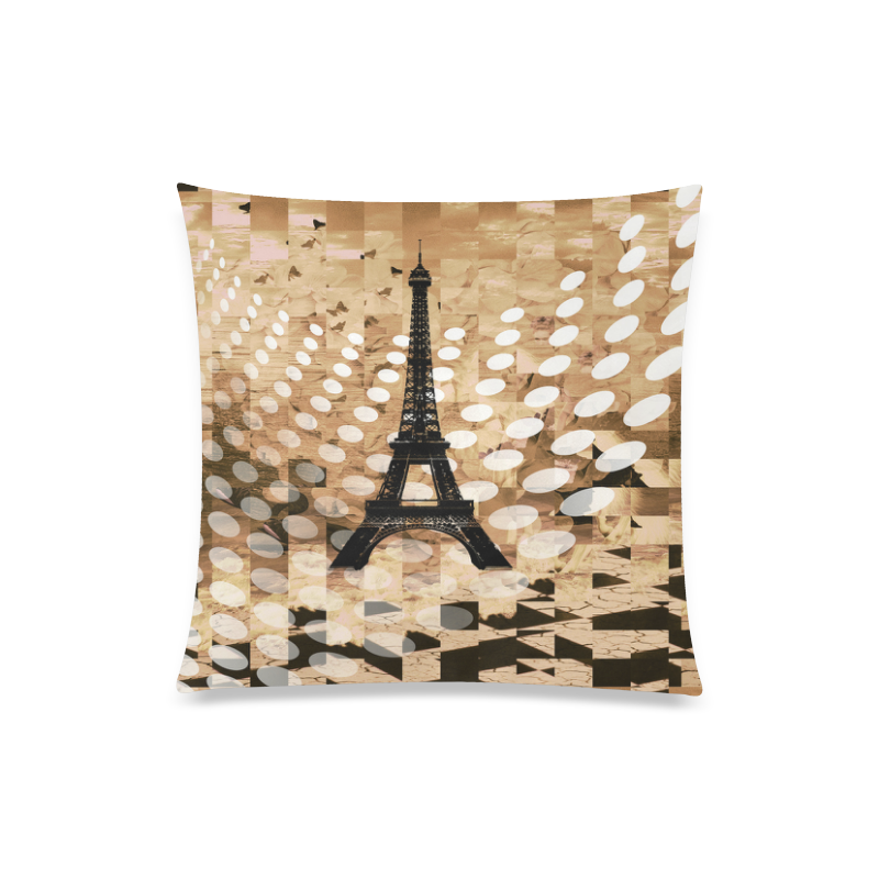 Paris Custom Zippered Pillow Case 20"x20"(Twin Sides)