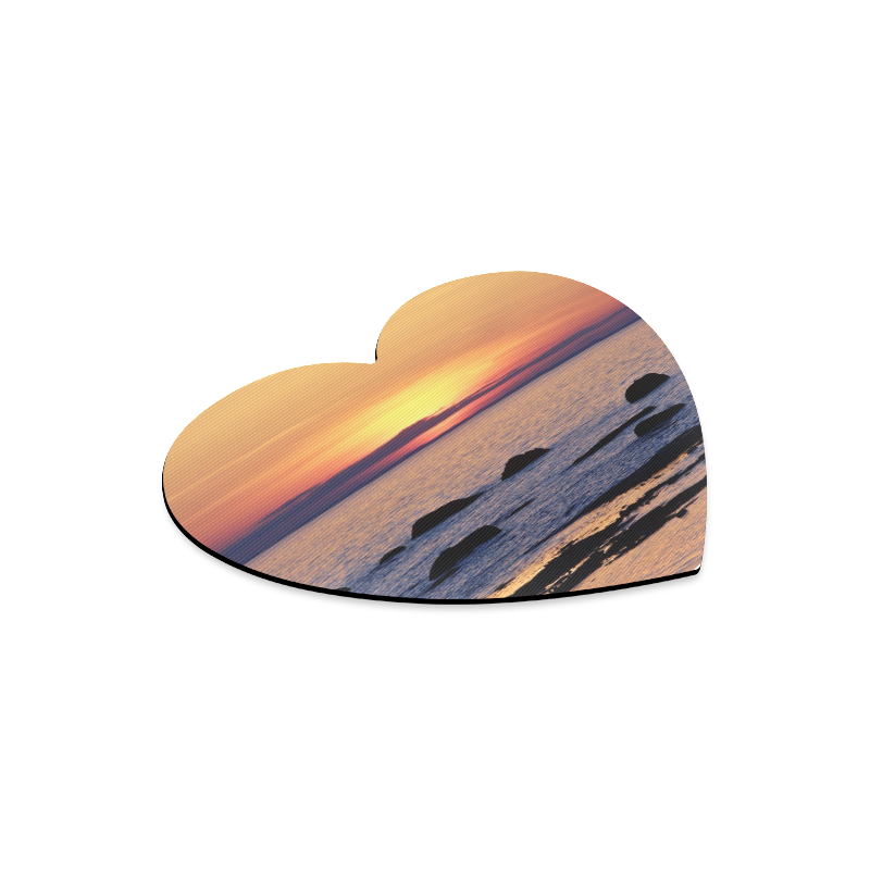 Summer's Glow Heart-shaped Mousepad