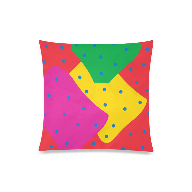 Yellow Red Green Custom Zippered Pillow Case 20"x20"(Twin Sides)