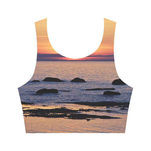 Summer's Glow Women's Crop Top (Model T42)