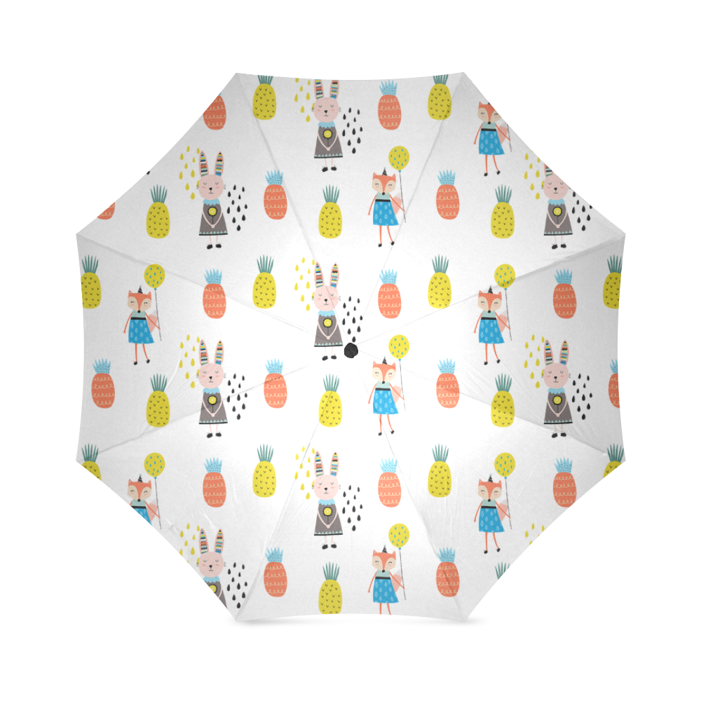 fox_rabbits-01 Foldable Umbrella (Model U01)