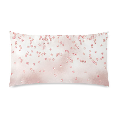 Pink luxury feminine sparkling glitter Custom Rectangle Pillow Case 20"x36" (one side)