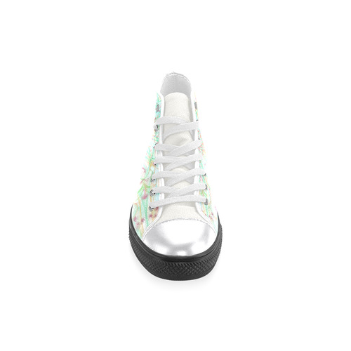 orchids 2 Women's Classic High Top Canvas Shoes (Model 017)