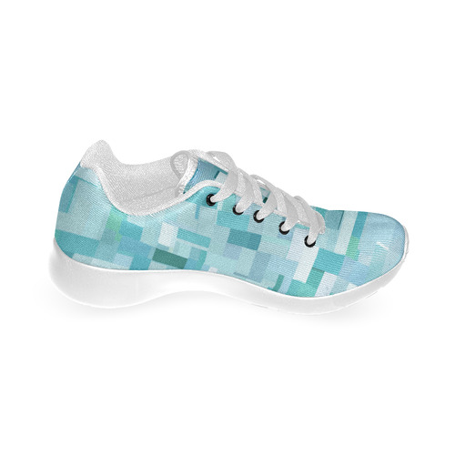 Blue Green Abstract Women’s Running Shoes (Model 020)