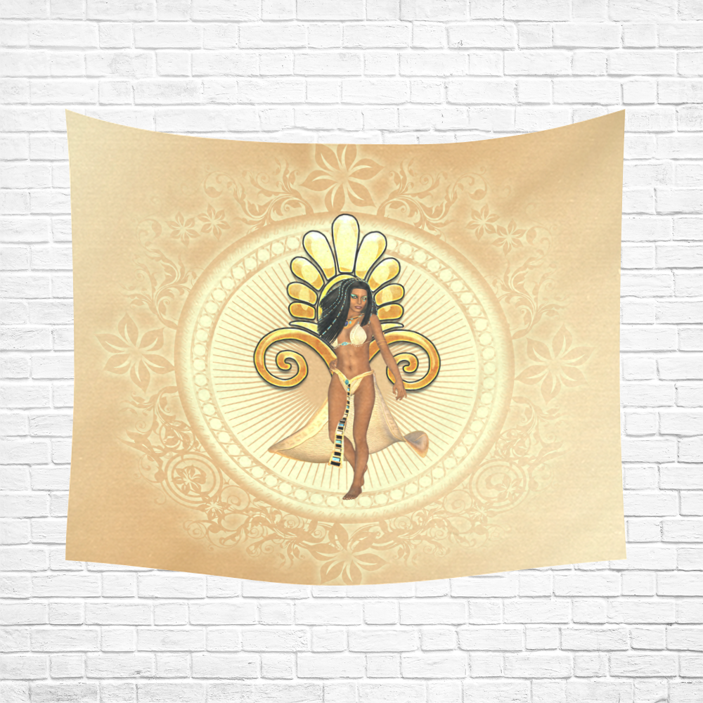 Wonderful egypt women with egypt sign Cotton Linen Wall Tapestry 60"x 51"