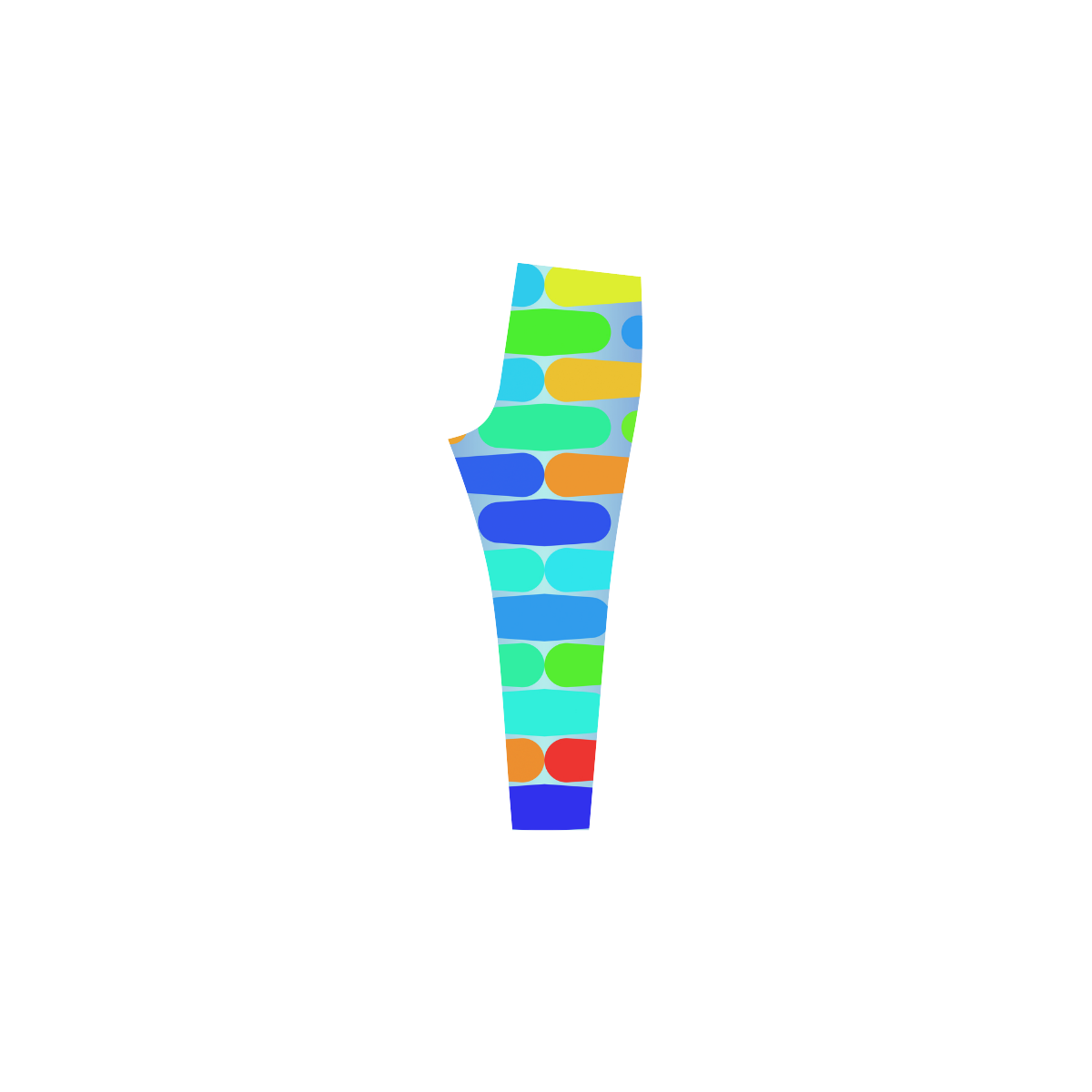 Colorful shapes on a blue background Cassandra Women's Leggings (Model L01)