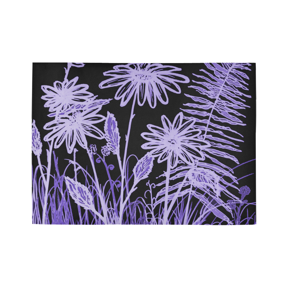 Midnight Daisy Area Rug7'x5'