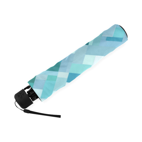 Blue Green Abstract Foldable Umbrella (Model U01)