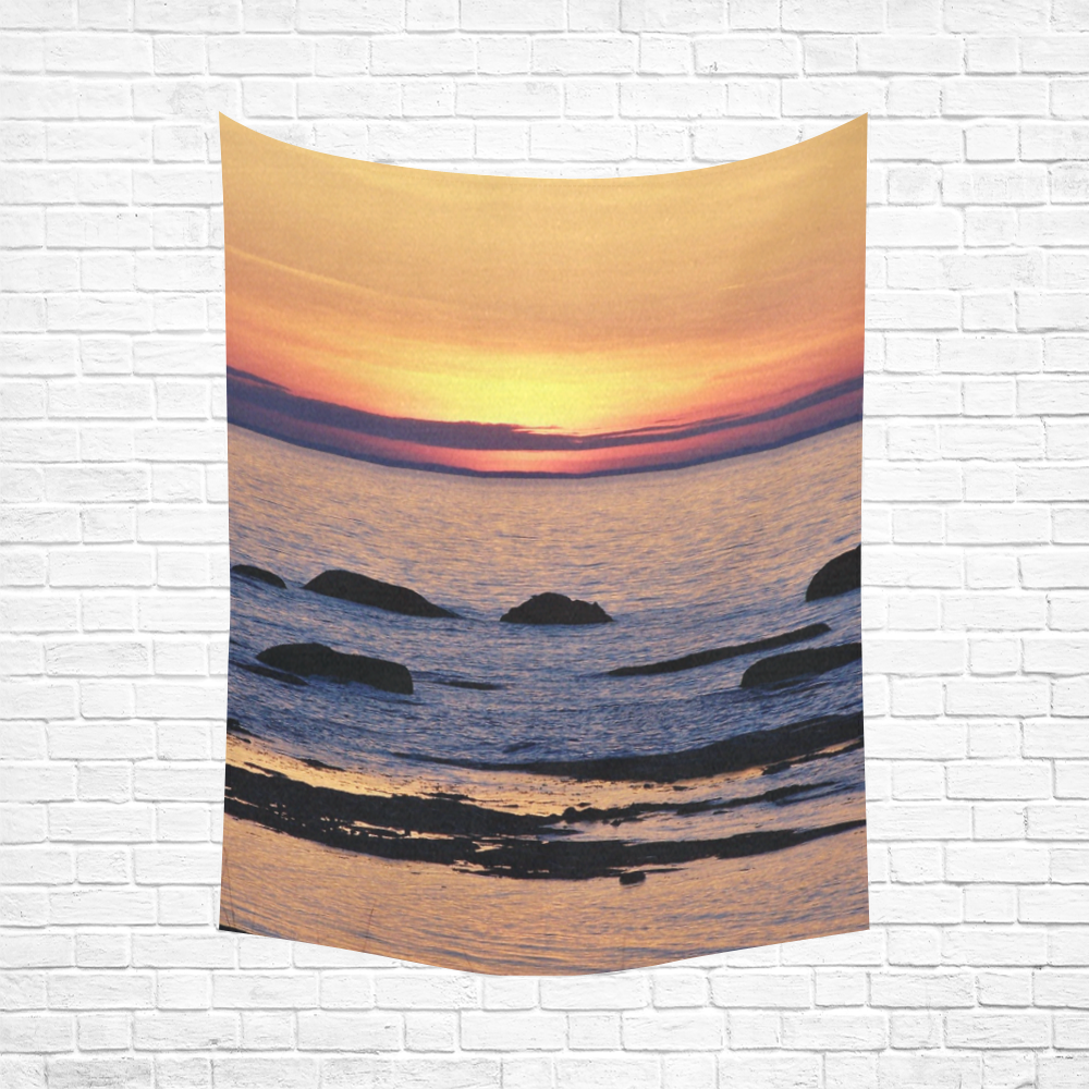 Summer's Glow Cotton Linen Wall Tapestry 60"x 80"