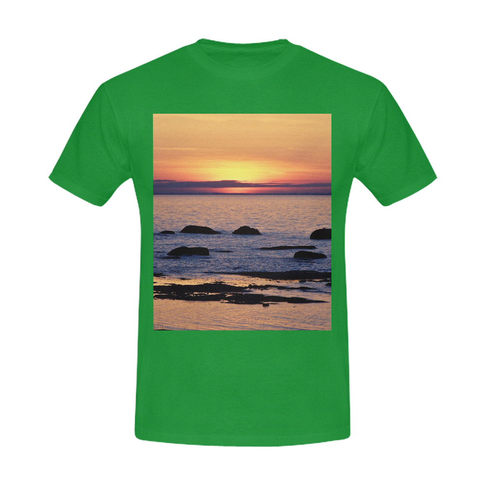 Summer's Glow Men's Slim Fit T-shirt (Model T13)
