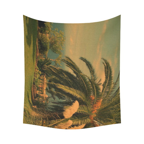 sunny Tenerife 2 Cotton Linen Wall Tapestry 60"x 51"