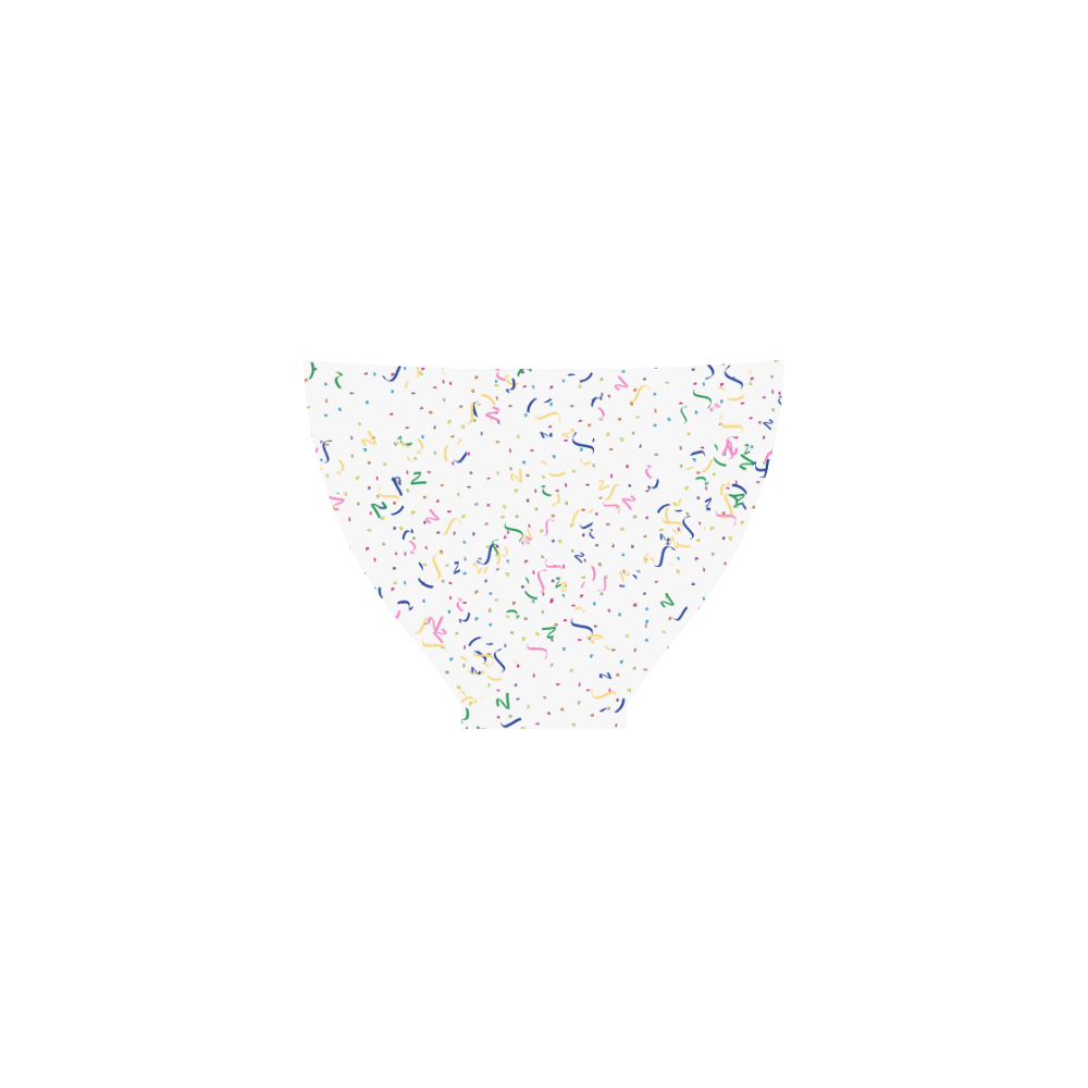 Confetti and  Party Streamers Custom Bikini Swimsuit