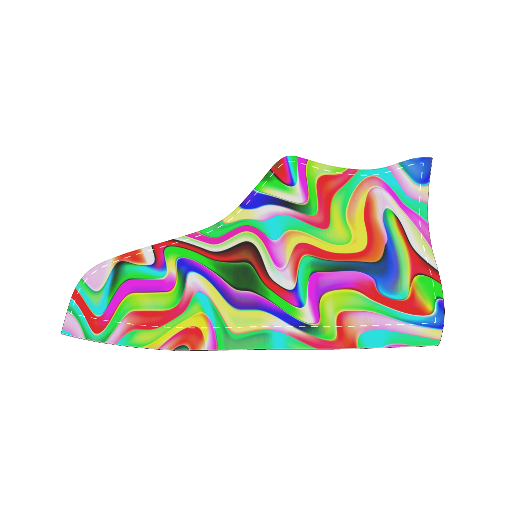 Irritation Colorful Dream Women's Classic High Top Canvas Shoes (Model 017)