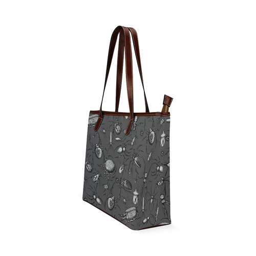 beetles spiders creepy crawlers bugs Shoulder Tote Bag (Model 1646)