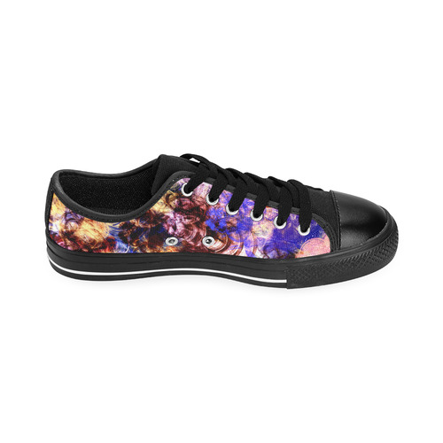 Lilac Turbulence Men's Classic Canvas Shoes/Large Size (Model 018)