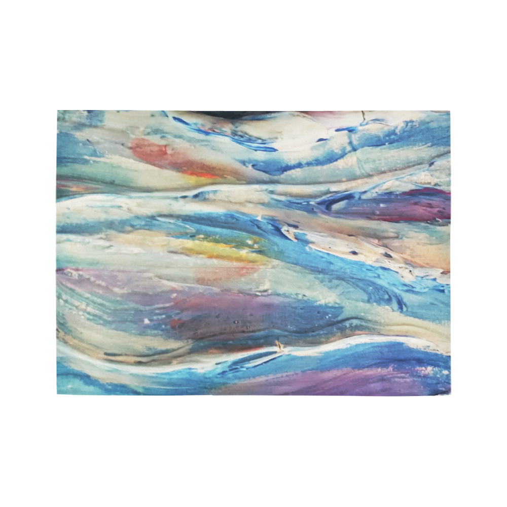 Ocean Waves Area Rug7'x5'