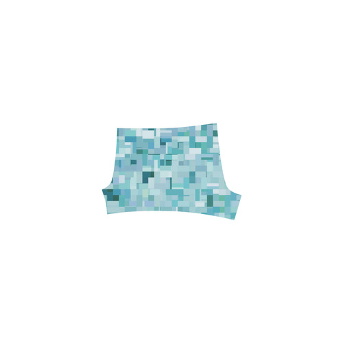 Blue Green Abstract Briseis Skinny Shorts (Model L04)