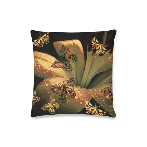 Lily Custom Zippered Pillow Case 16"x16"(Twin Sides)