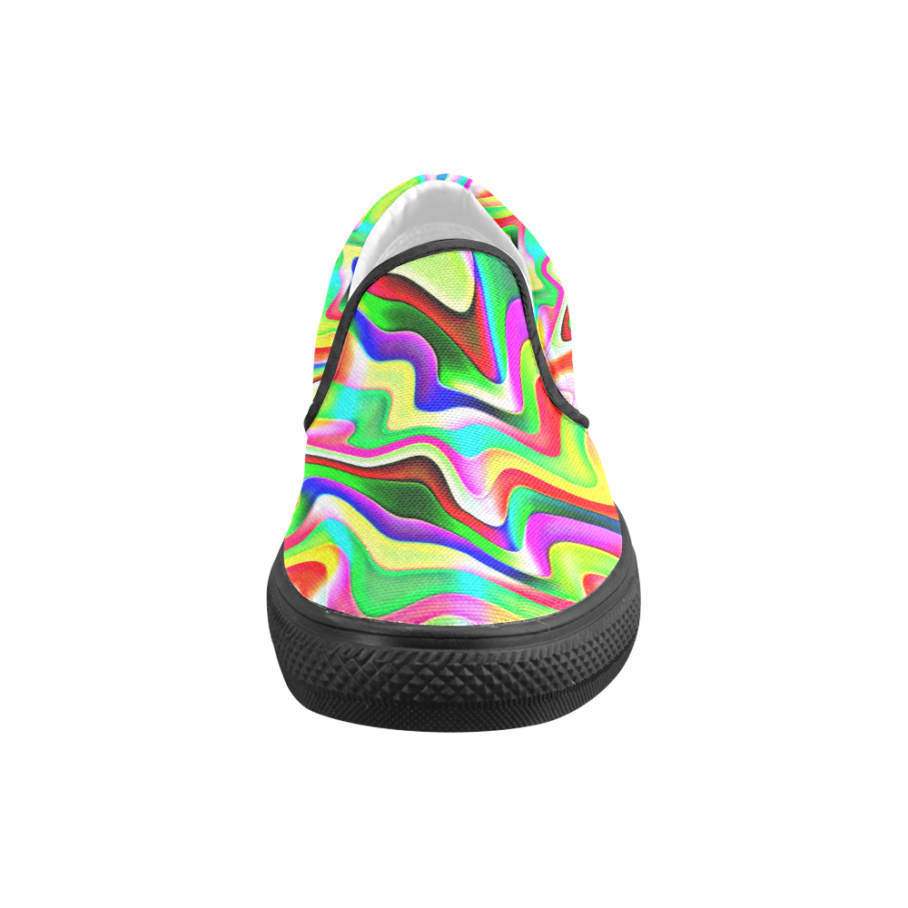 Irritation Colorful Dream Men's Slip-on Canvas Shoes (Model 019)
