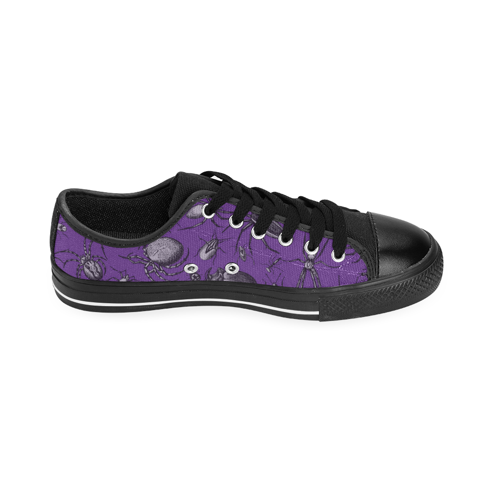 spiders creepy crawlers insects purple halloween Men's Classic Canvas Shoes (Model 018)