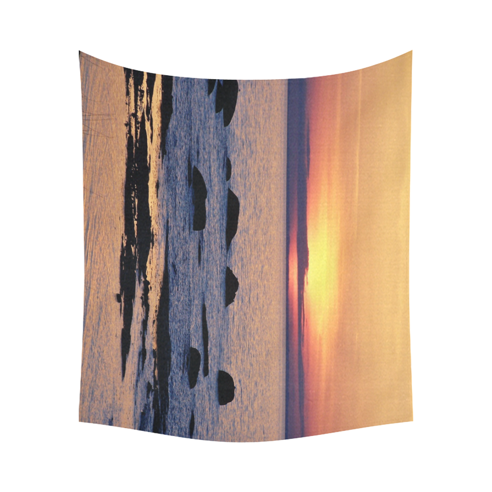 Summer's Glow Cotton Linen Wall Tapestry 60"x 51"