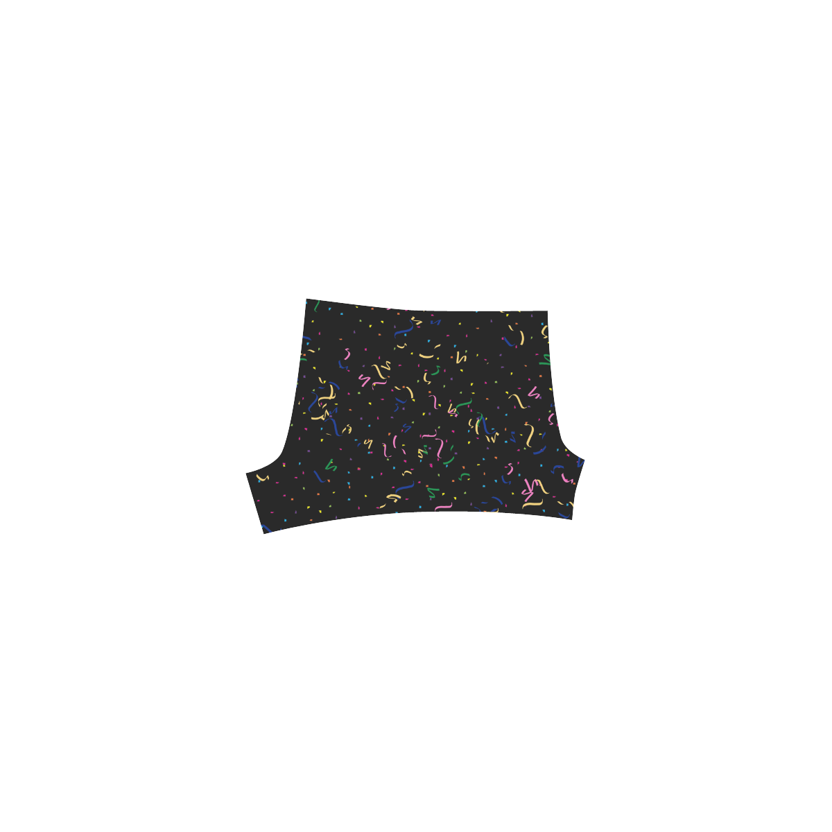 Confetti and  Party Streamers Black Briseis Skinny Shorts (Model L04)