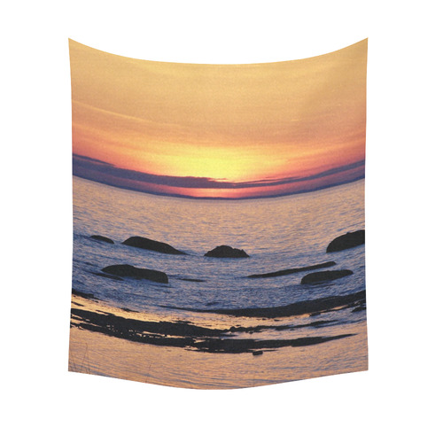 Summer's Glow Cotton Linen Wall Tapestry 51"x 60"