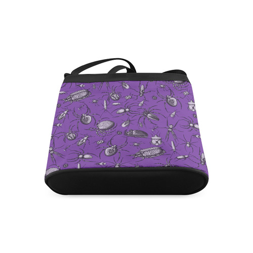 spiders creepy crawlers bugs purple halloween Crossbody Bags (Model 1613)