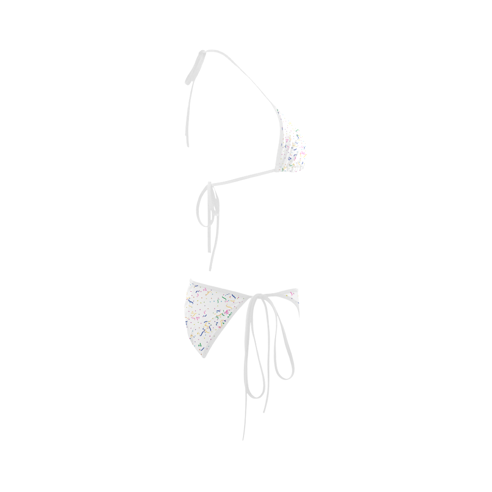 Confetti and  Party Streamers Custom Bikini Swimsuit