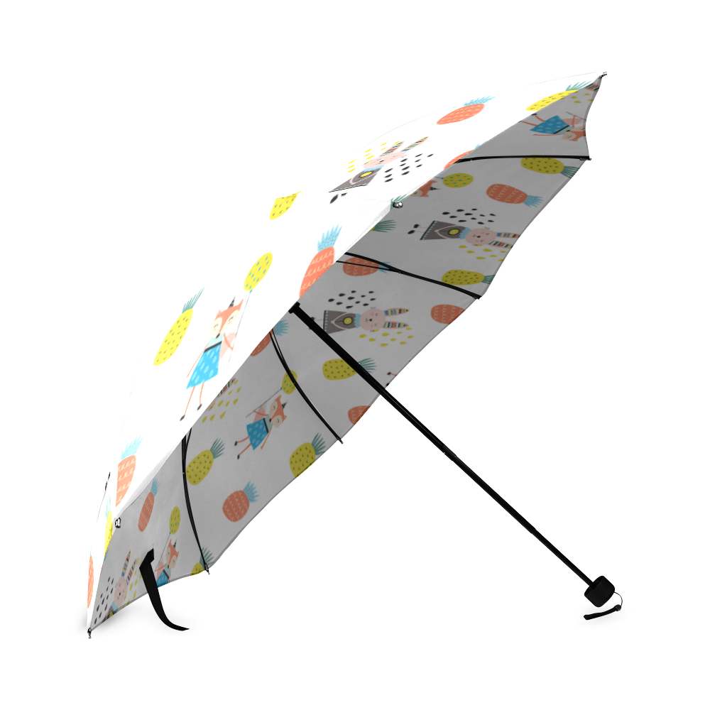 fox_rabbits-01 Foldable Umbrella (Model U01)