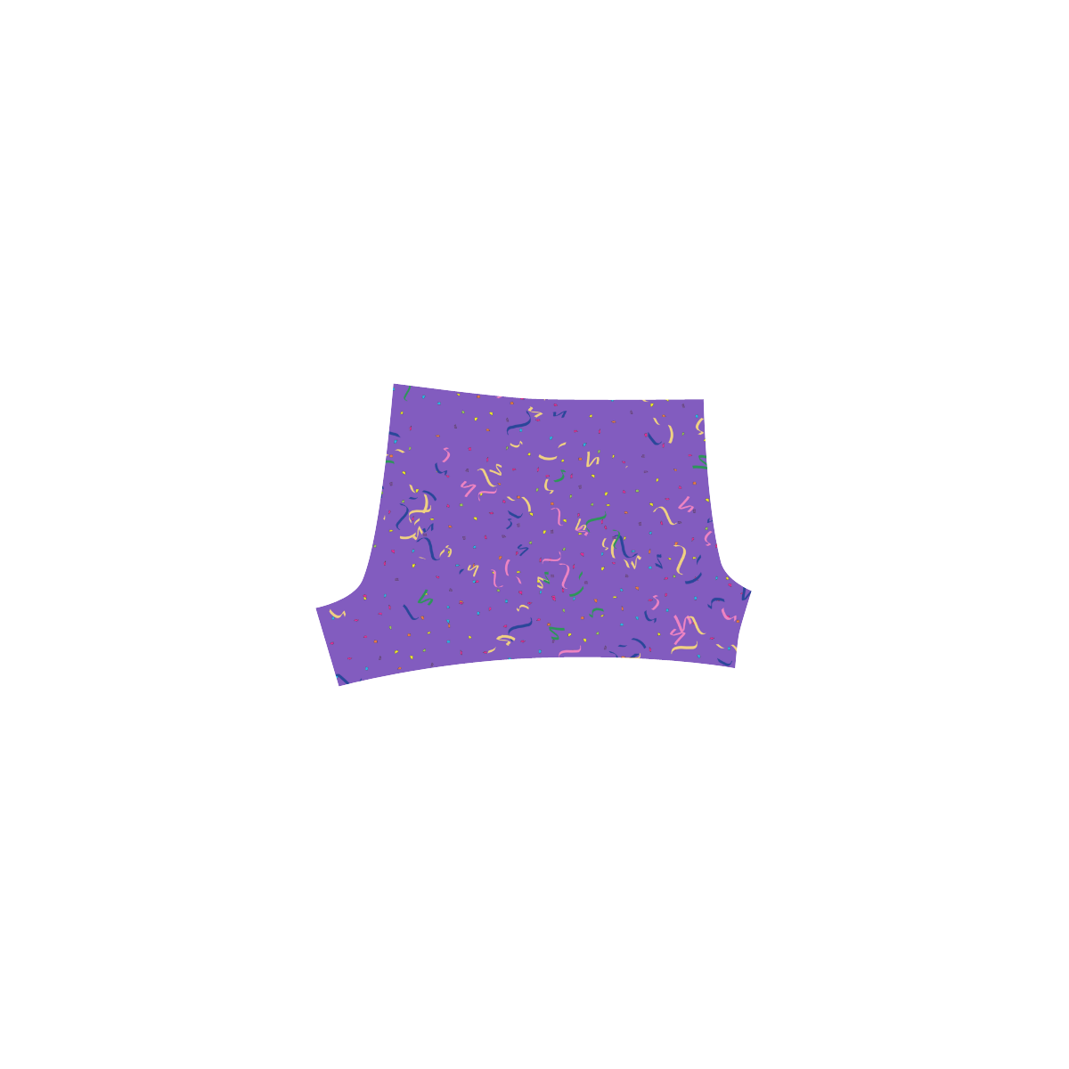 Confetti and  Party Streamers Purple Briseis Skinny Shorts (Model L04)