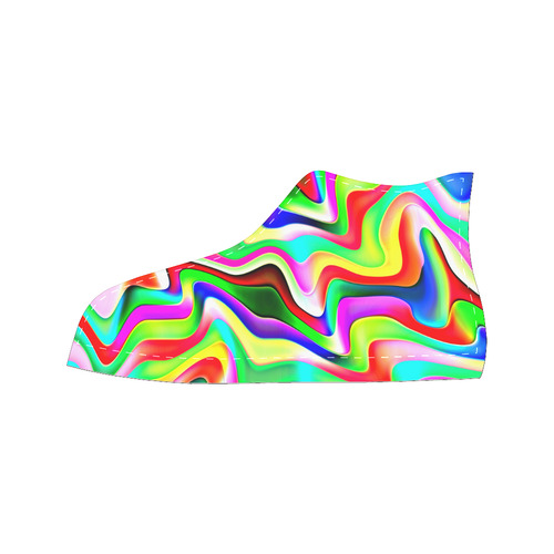 Irritation Colorful Dream Men’s Classic High Top Canvas Shoes /Large Size (Model 017)