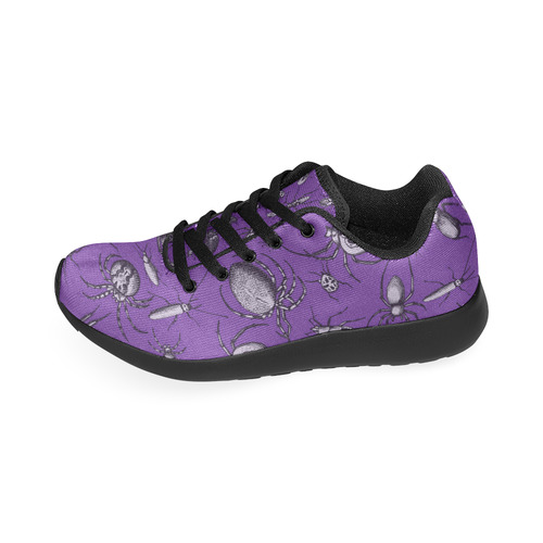spiders creepy crawlers insects purple halloween Women’s Running Shoes (Model 020)