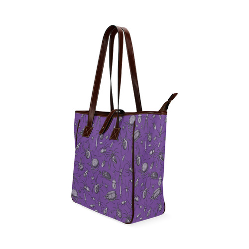 spiders creepy crawlers bugs purple halloween Classic Tote Bag (Model 1644)