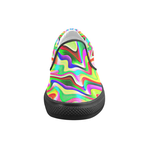 Irritation Colorful Dream Men's Unusual Slip-on Canvas Shoes (Model 019)