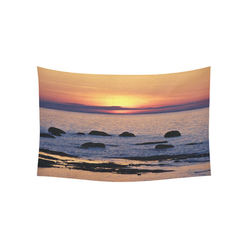Summer's Glow Cotton Linen Wall Tapestry 60"x 40"