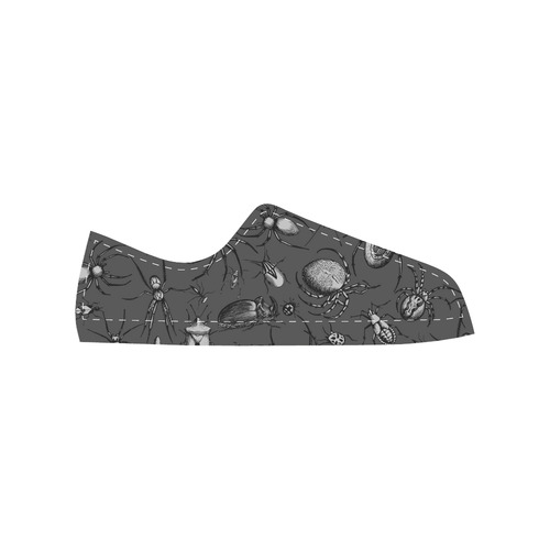 beetles spiders creepy crawlers insects bugs Women's Classic Canvas Shoes (Model 018)